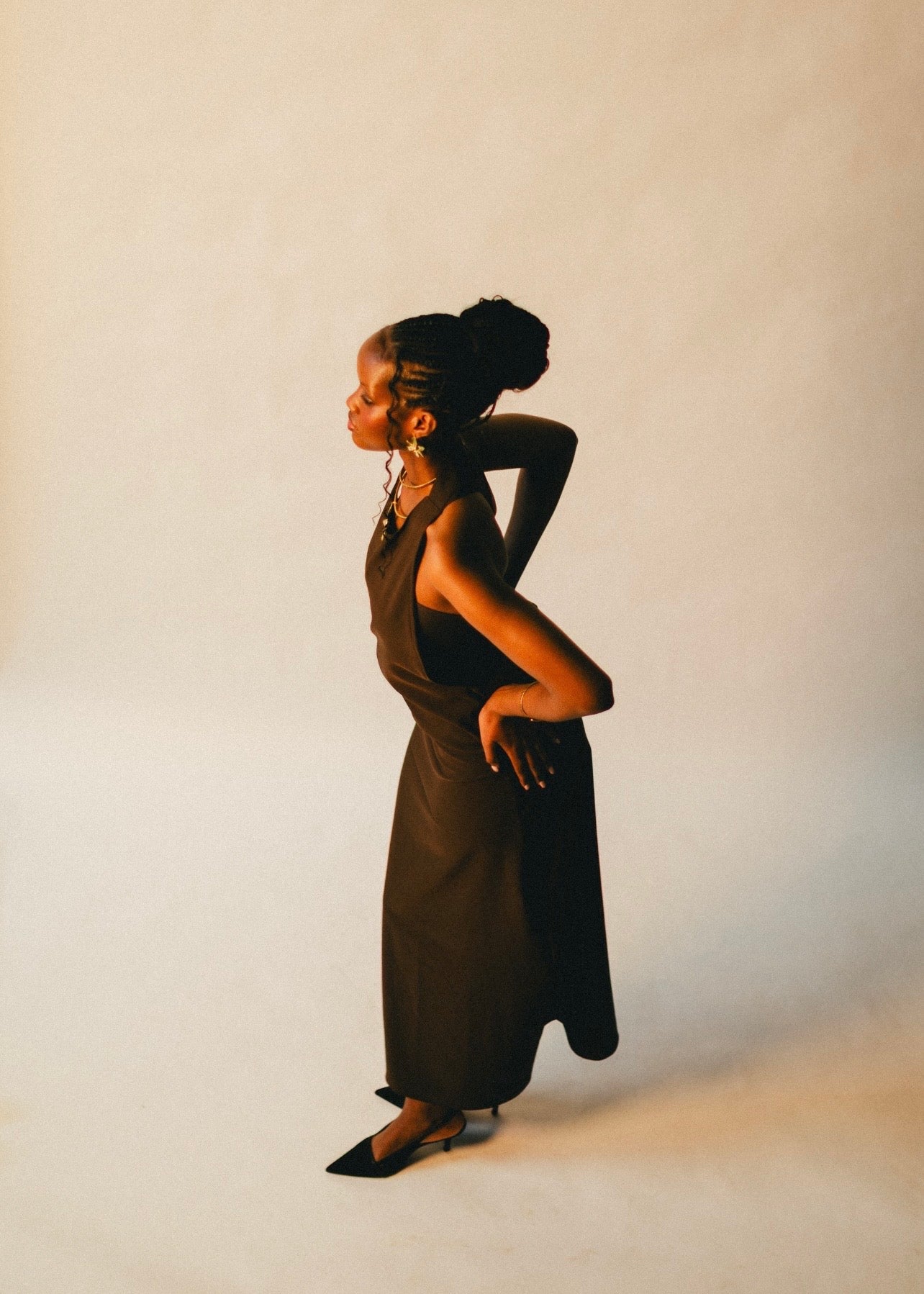 Umber Sculpted Dress