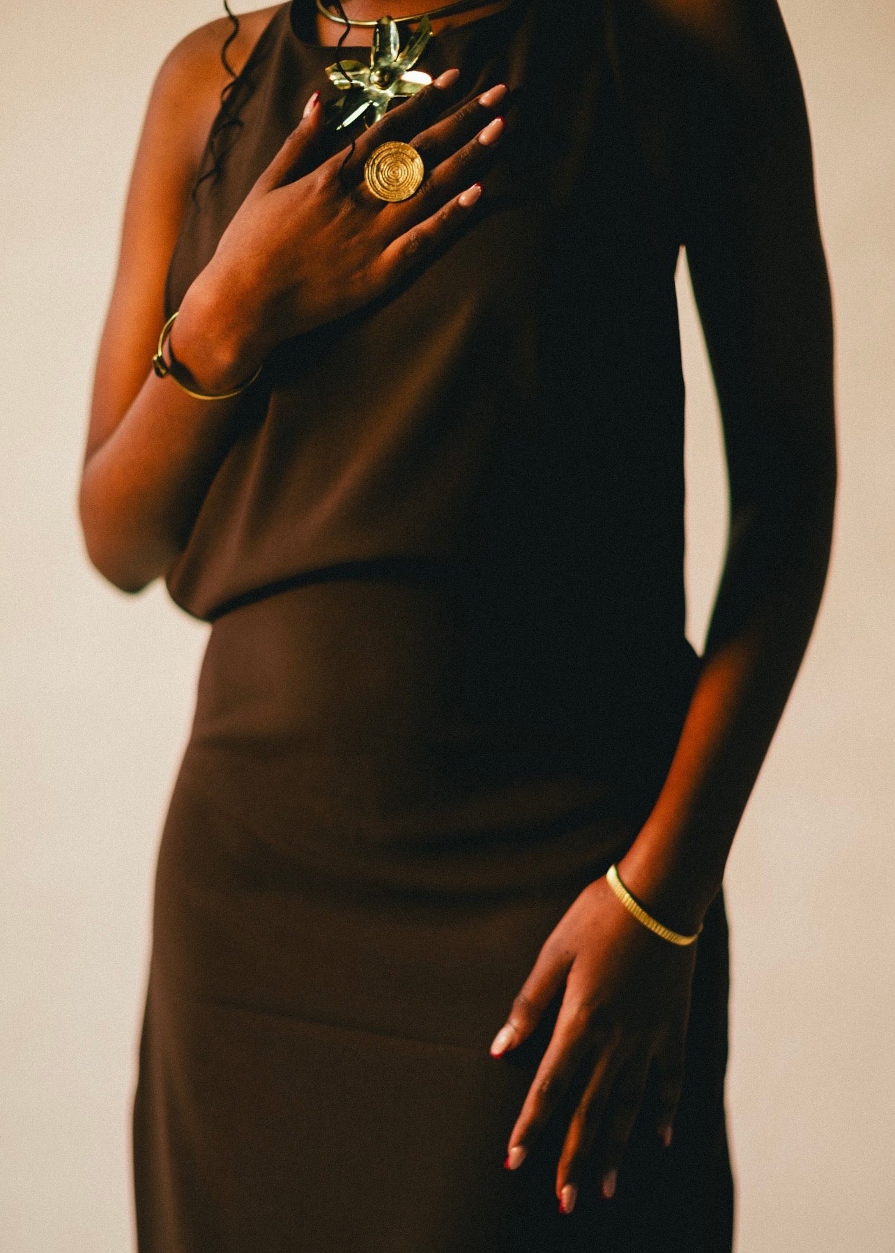 Umber Sculpted Dress