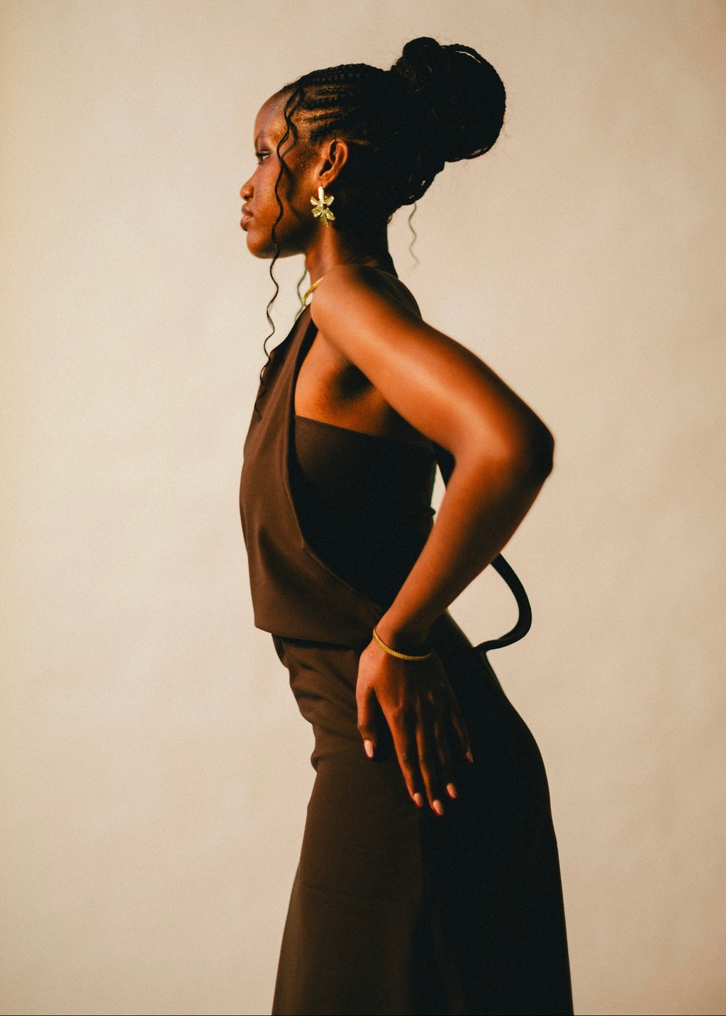 Umber Sculpted Dress